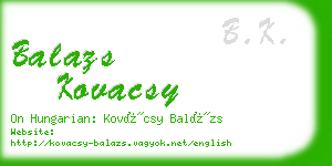 balazs kovacsy business card